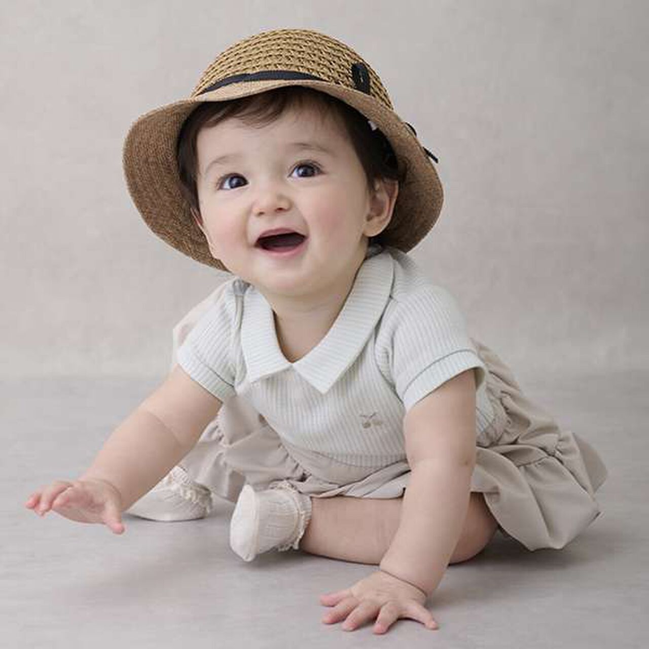 Balloon OP Romper,Light green, large image number 1