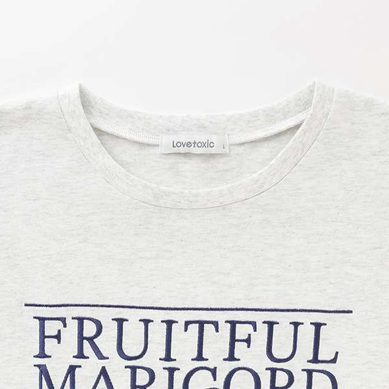 3-Stage Logo Embroidery T-Shirt,Charcoal gray, large image number 2