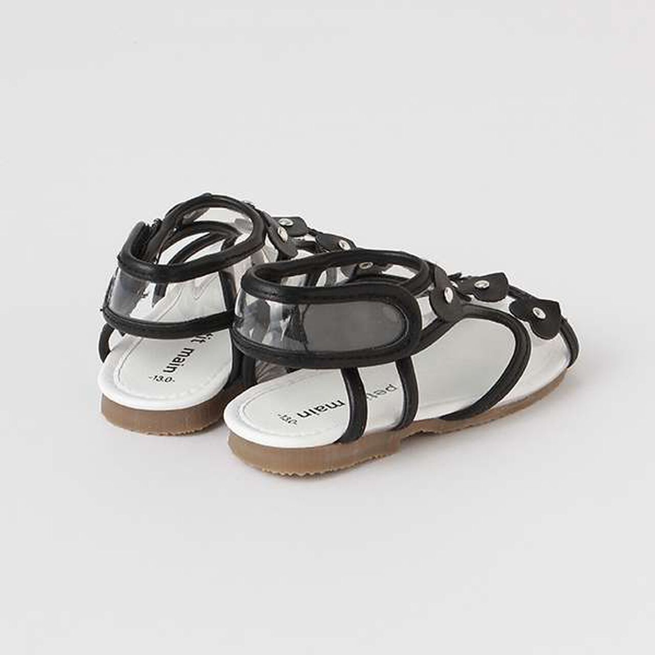 Clear Heart Sandals,Black, large image number 3