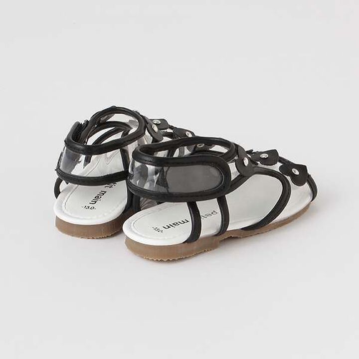 Clear Heart Sandals,Black, medium image number 3