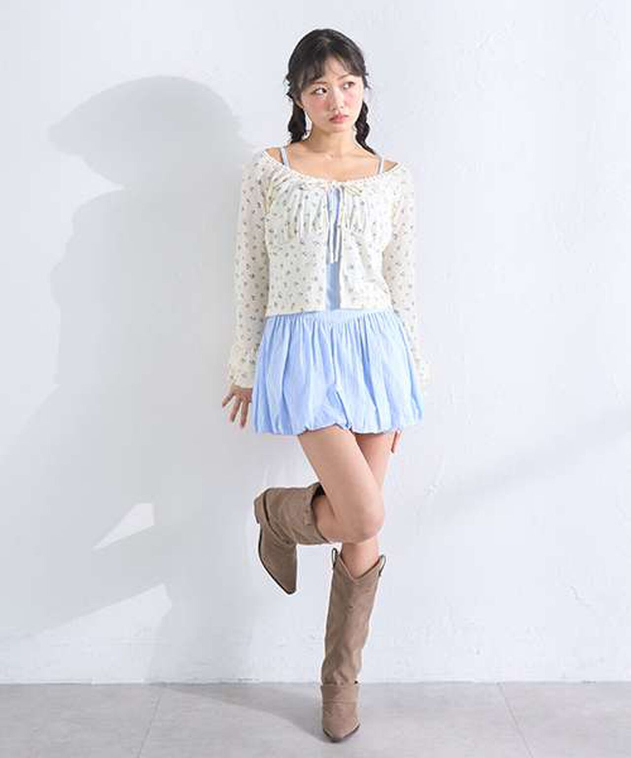 Balloon Mini Camisole Dress,Off white, large image number 3