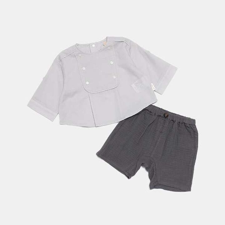 Square Blouse + Pants Set,Off white, medium image number 12