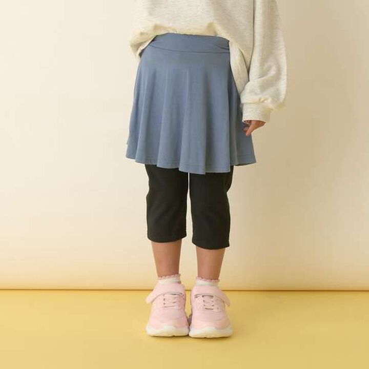 [Versatile Item] Stretchy 6/10 Length Skorts,Ink blue, medium image number 0