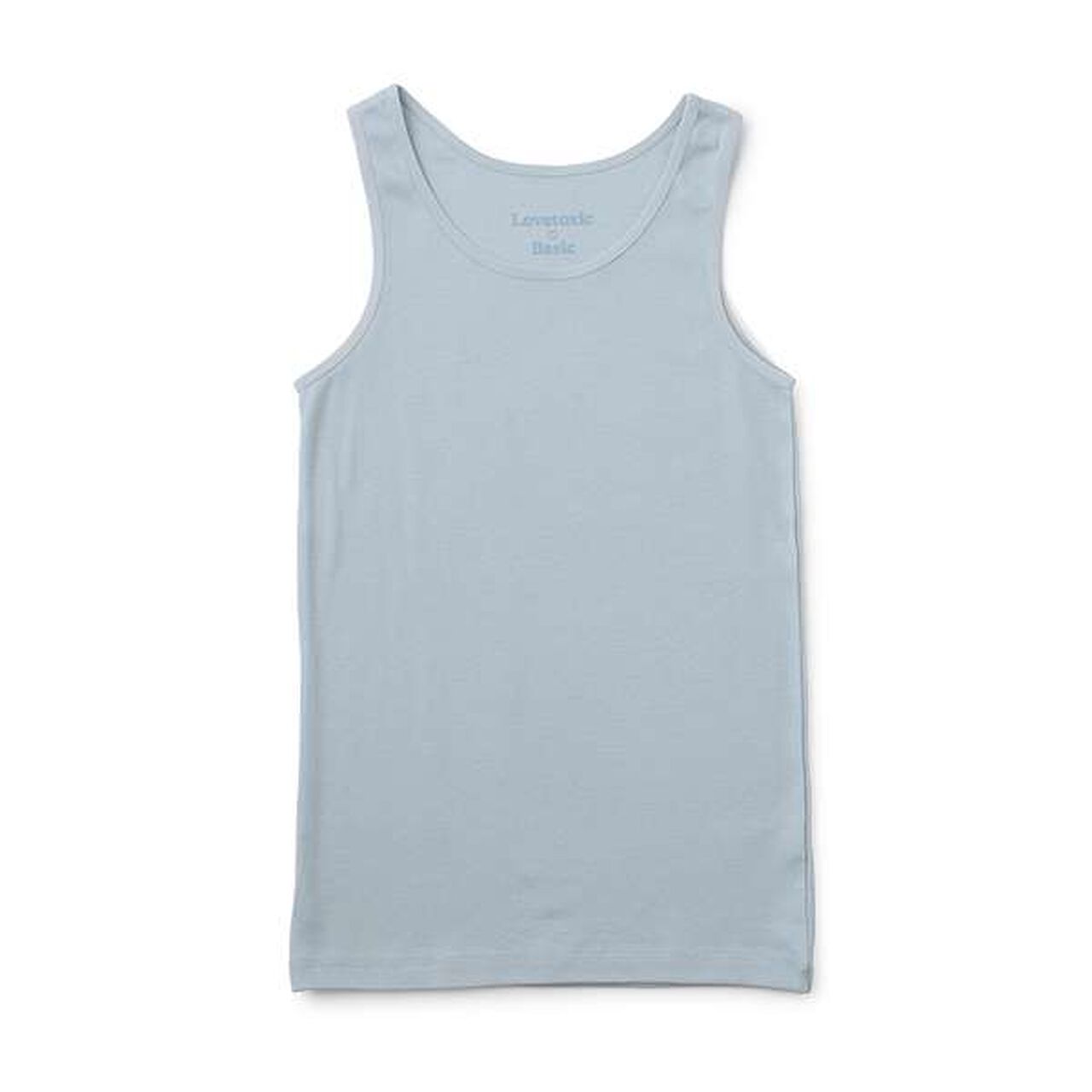 Basic C100% Tank Top,Sax blue, large image number 0