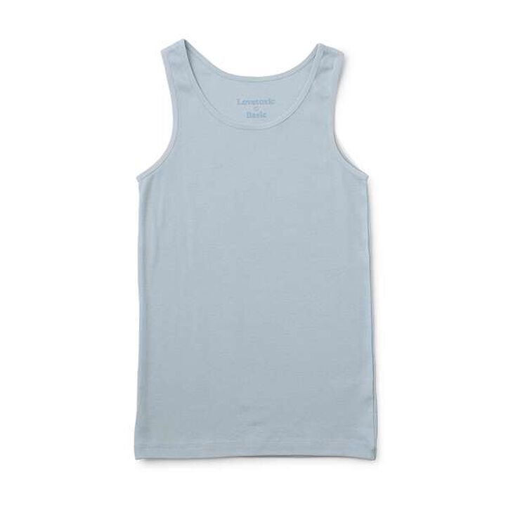 Basic C100% Tank Top,Sax blue, medium image number 0