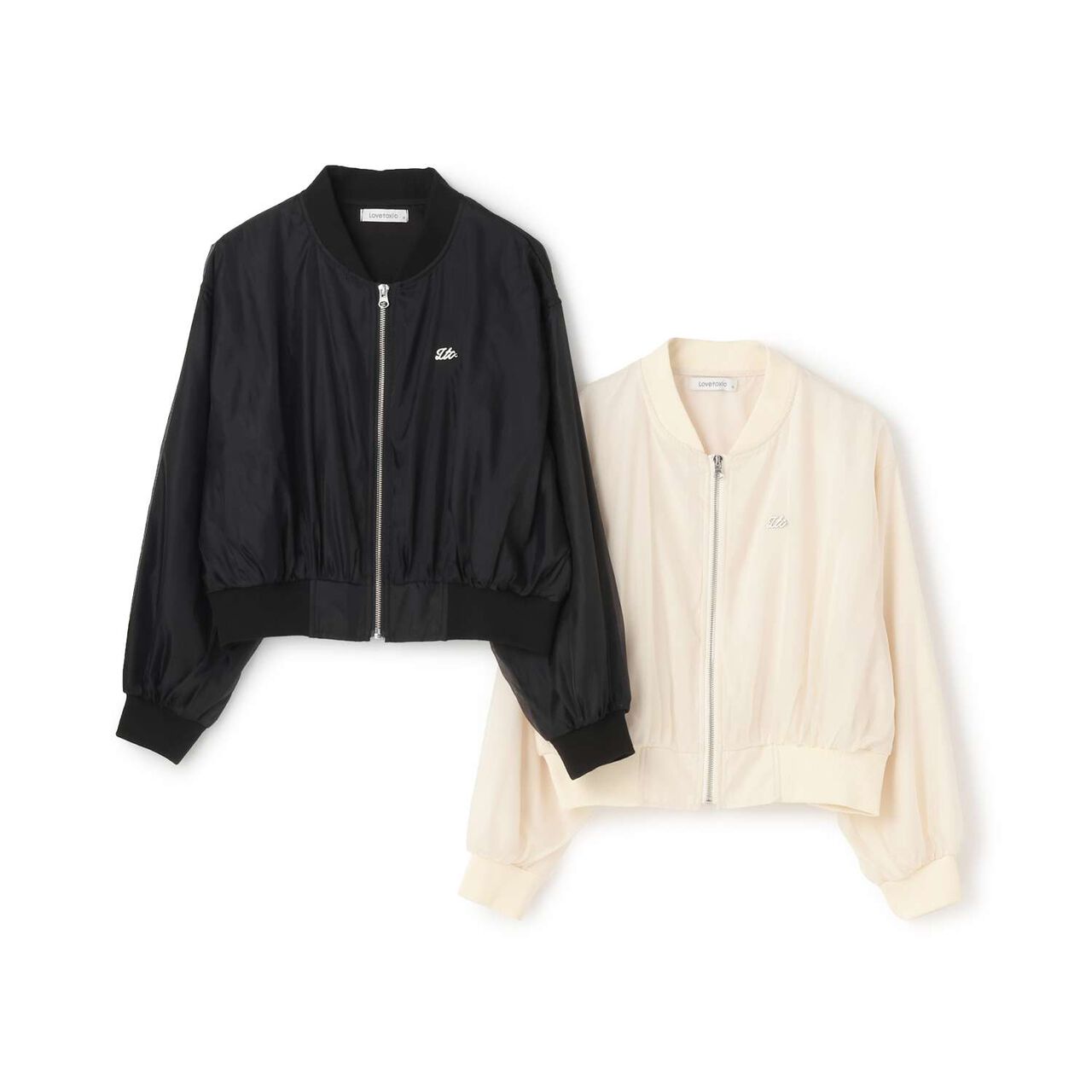 Sheer Bomber Jacket,Black, large image number 8