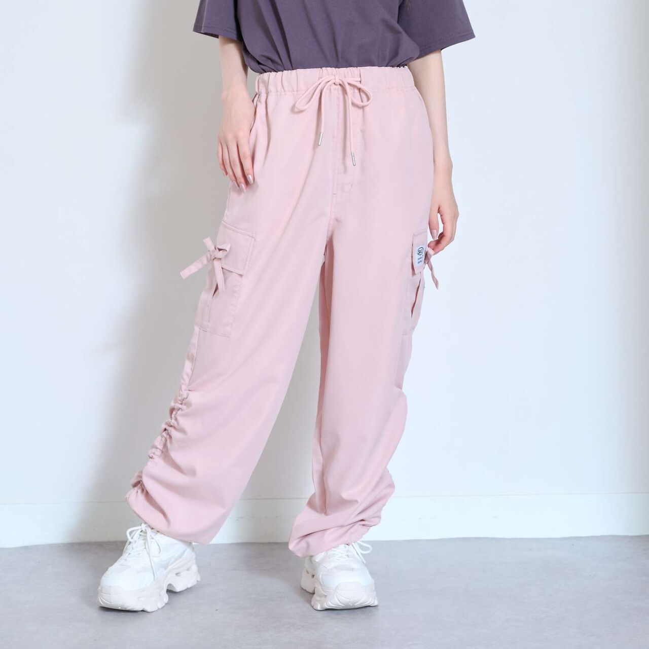[7days] Cargo Pants with Ribbon,Light beige, large image number 0