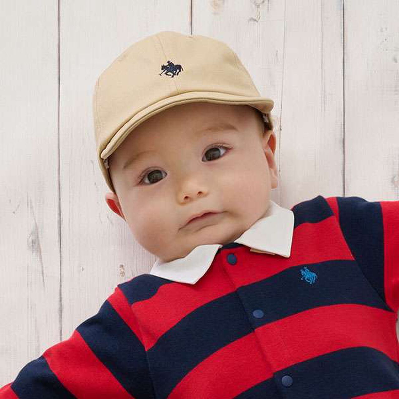 [POLO BCS] Embroidered Cap (Baby Size),Red, large image number 1
