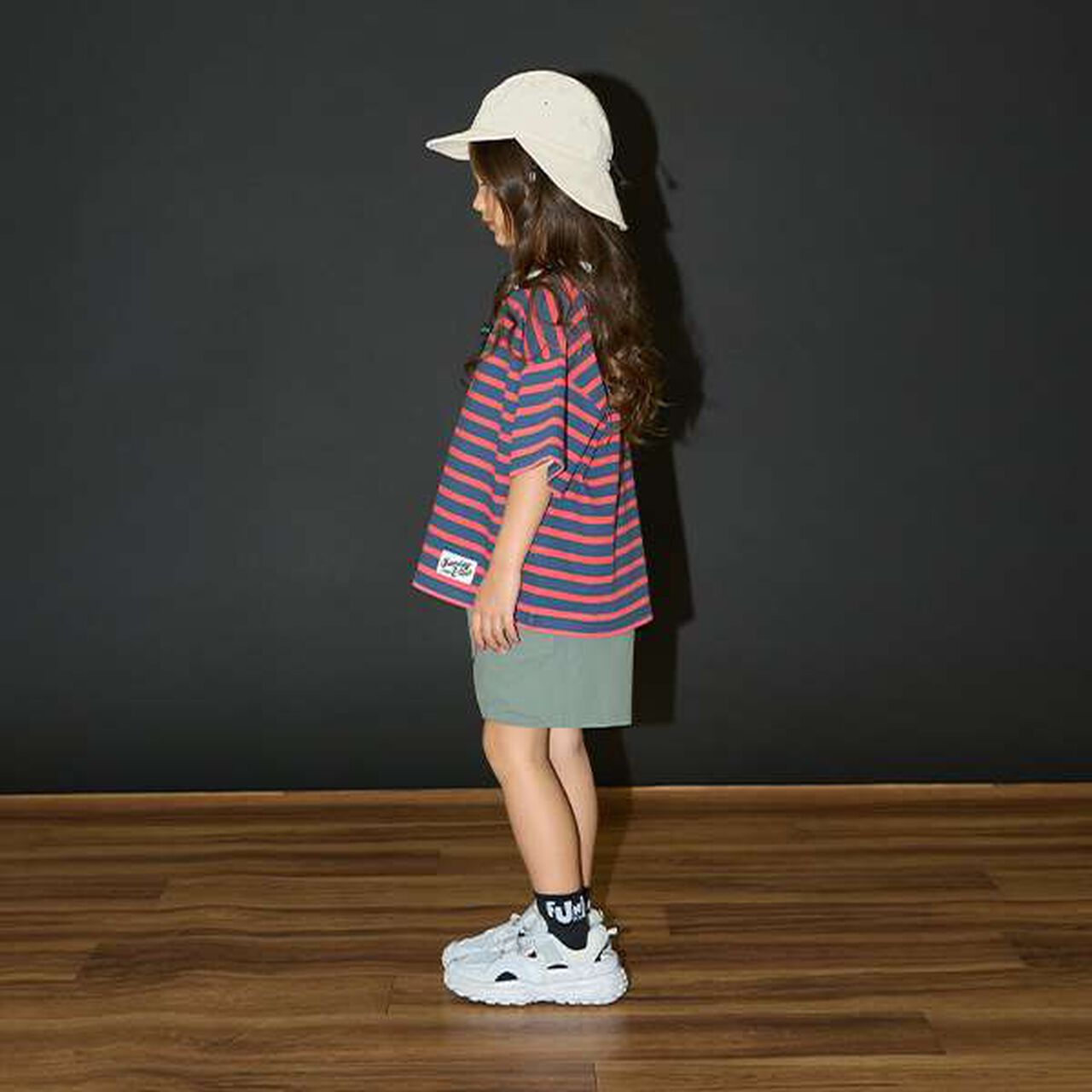 [Kaiteki Tenjiku] Print Stripe Big T-Shirt,Mustard, large image number 20