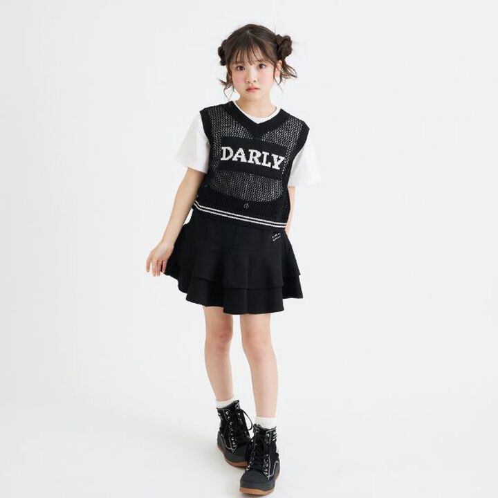 Washable Mesh Knit Vest + Short Sleeve T-Shirt,Sax blue, medium image number 20