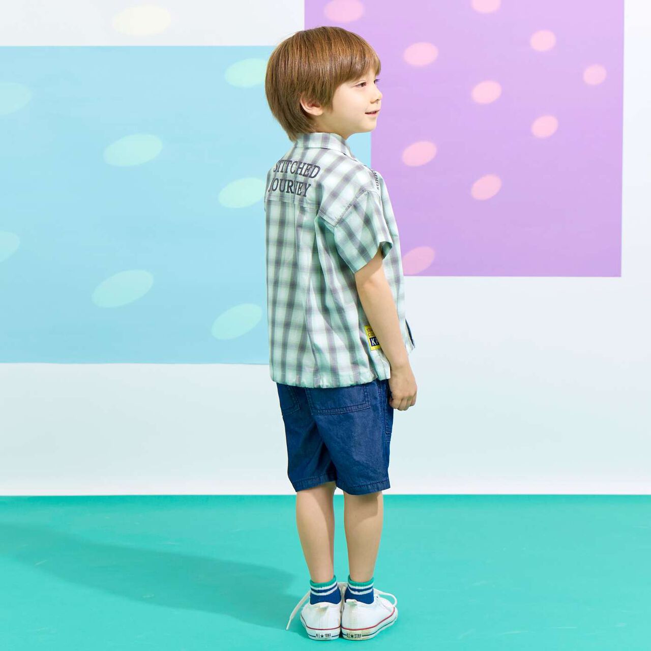 [Cool-Touch Denim] Half Pants,Blue, large image number 15