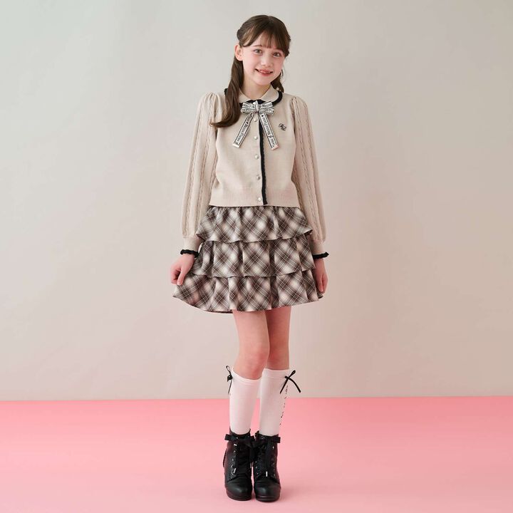 Note & Ribbon Knee-High Socks♪,Black, medium image number 13