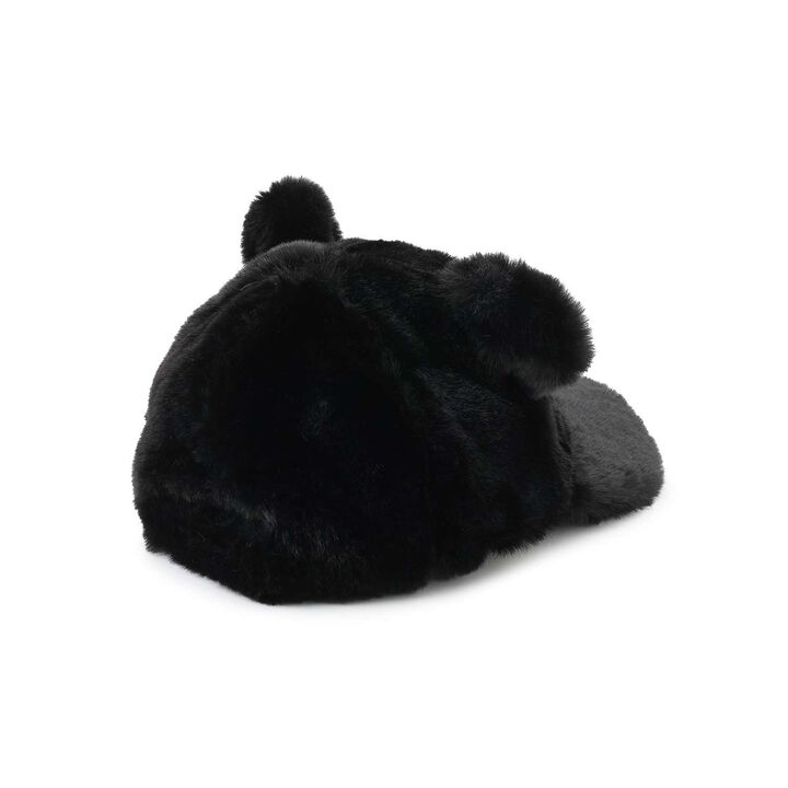 Furry Cap with Ears,Black, medium image number 1