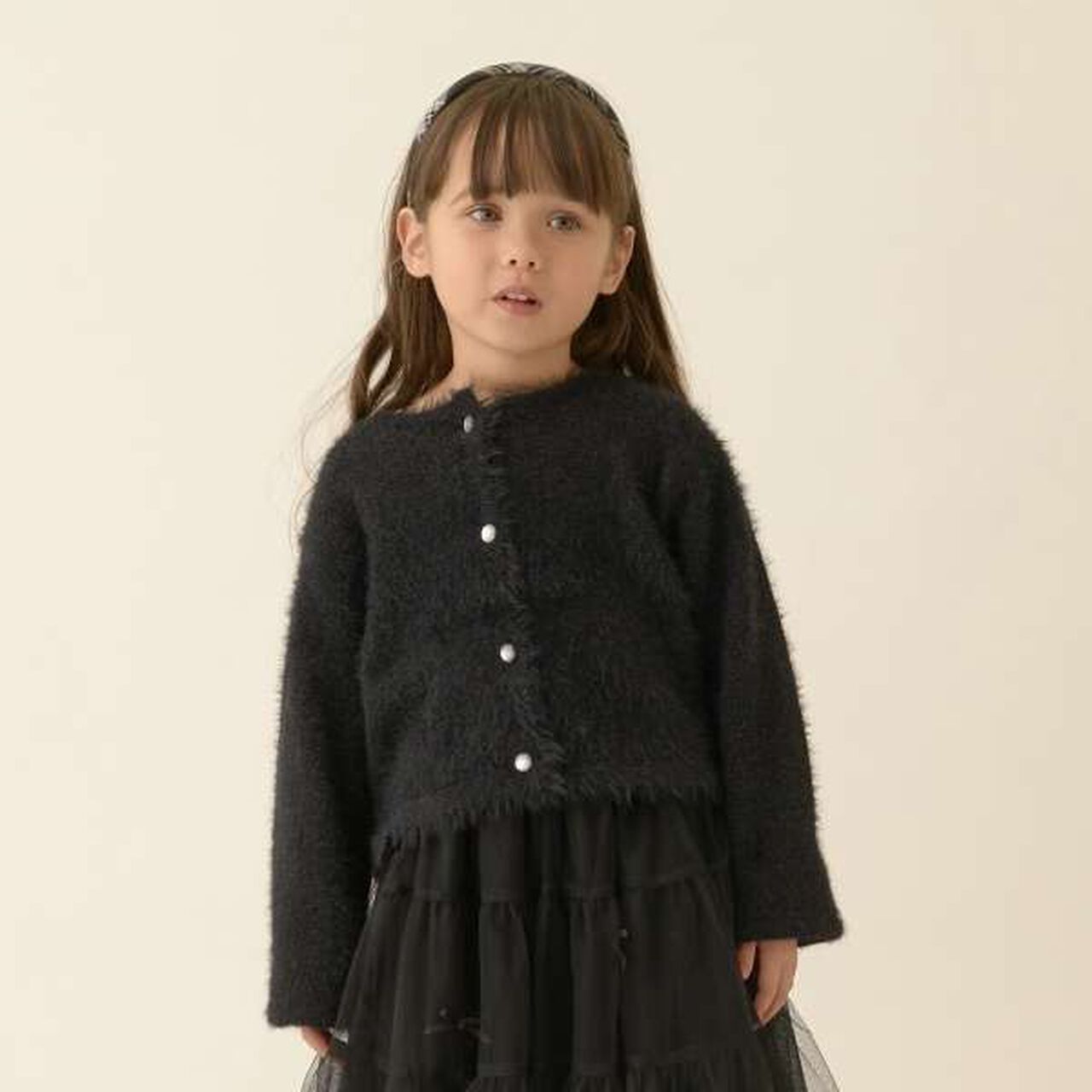 Shaggy Knit Cardigan,Red, large image number 23