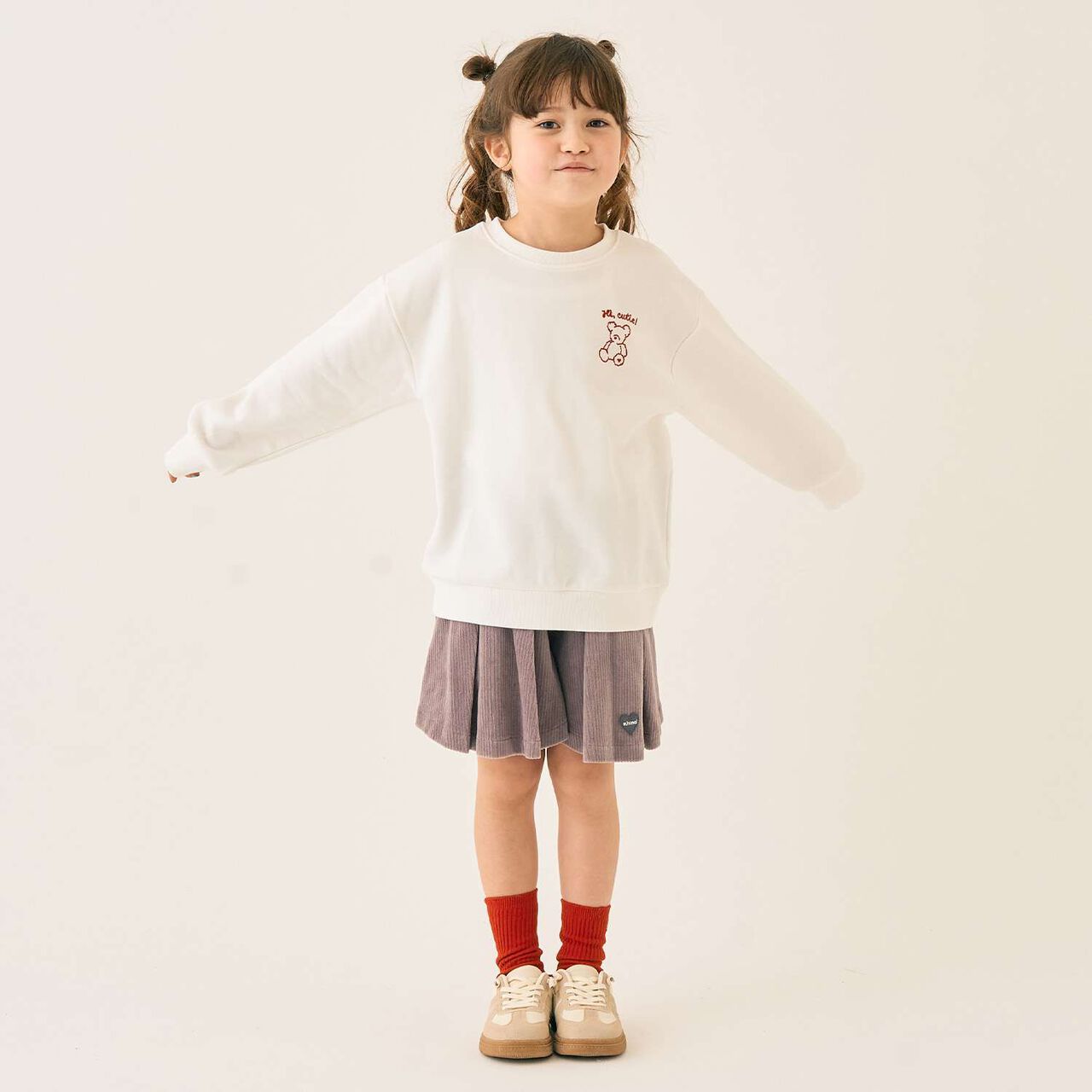 Knit Cord Skirt,Lavender, large image number 13