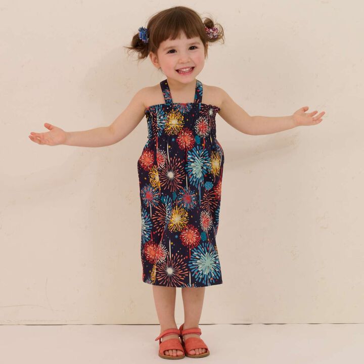 Yukata Set with Fireworks Pattern,Pearl white, medium image number 23