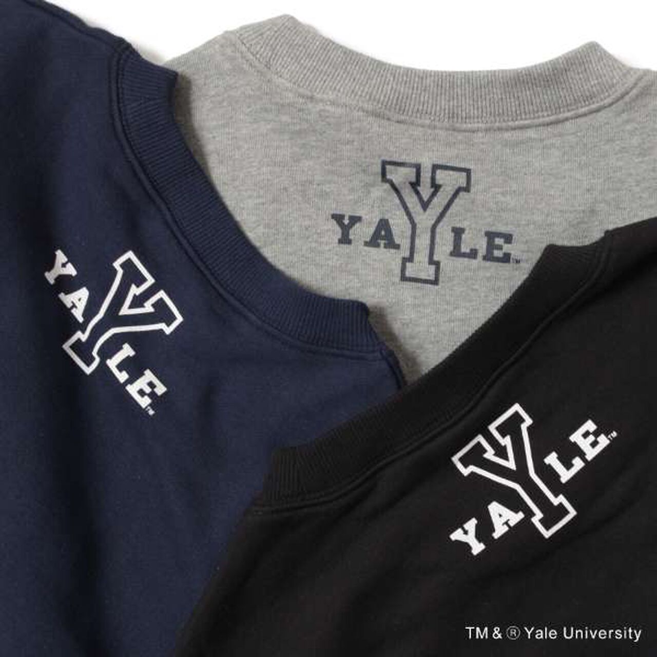[YALE] Front Football Logo Print Sweatshirt,Navy, large image number 9
