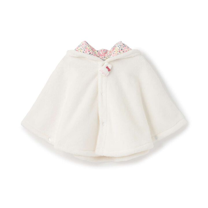 [KP &times; Akachan no Shiro Collaboration] Floral Mimi Fleece Cape,, medium