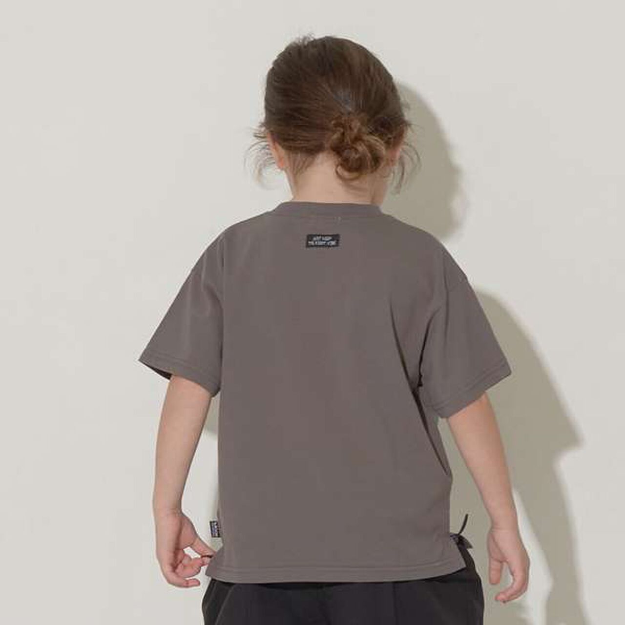 Non-Deforming Soft Cotton Hem Slit Simple Big T-Shirt,Charcoal gray, large image number 8