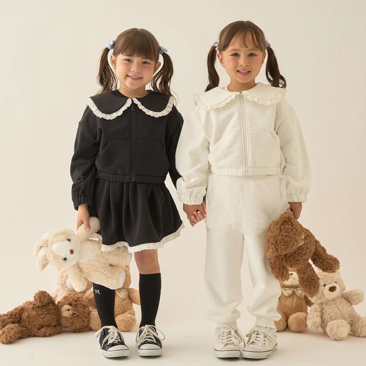 [Lycee Mine Ballet Series] Coordinatable Setup Sailor Collar Full-Zip Sweatshirt,Light blue, medium image number 40