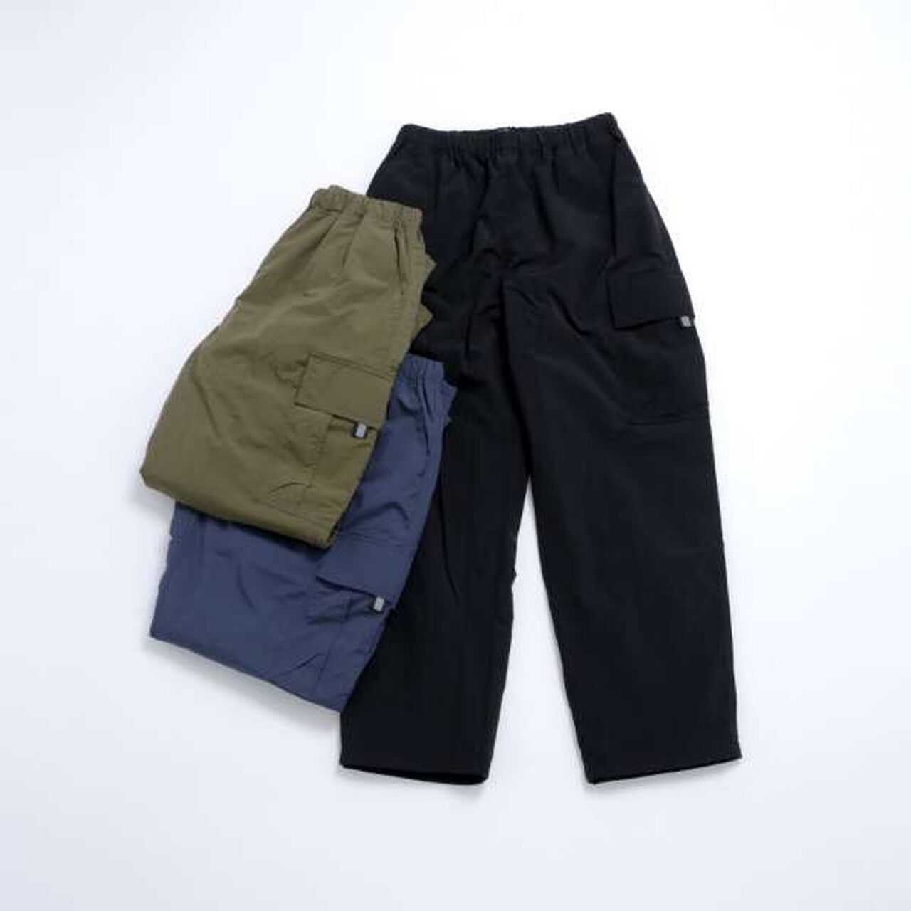Warm Nylon Fleece Lined Cargo Pants,Navy, large image number 6