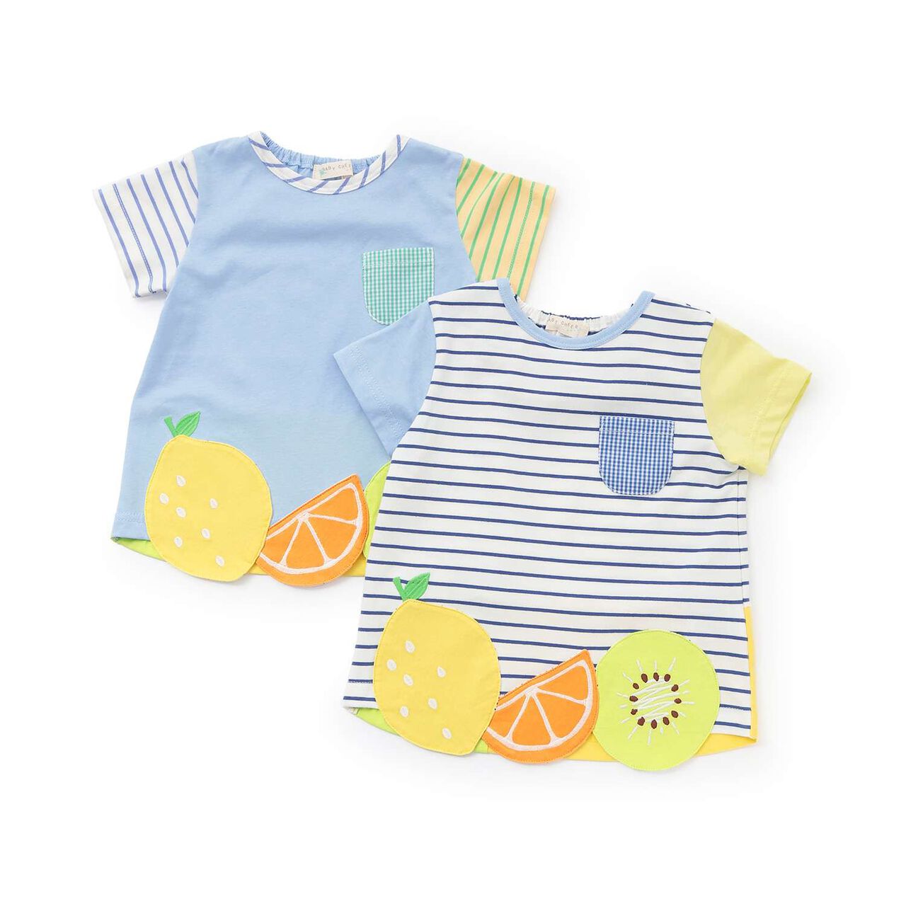 Fruit Hem T-Shirt,Blue, large image number 8