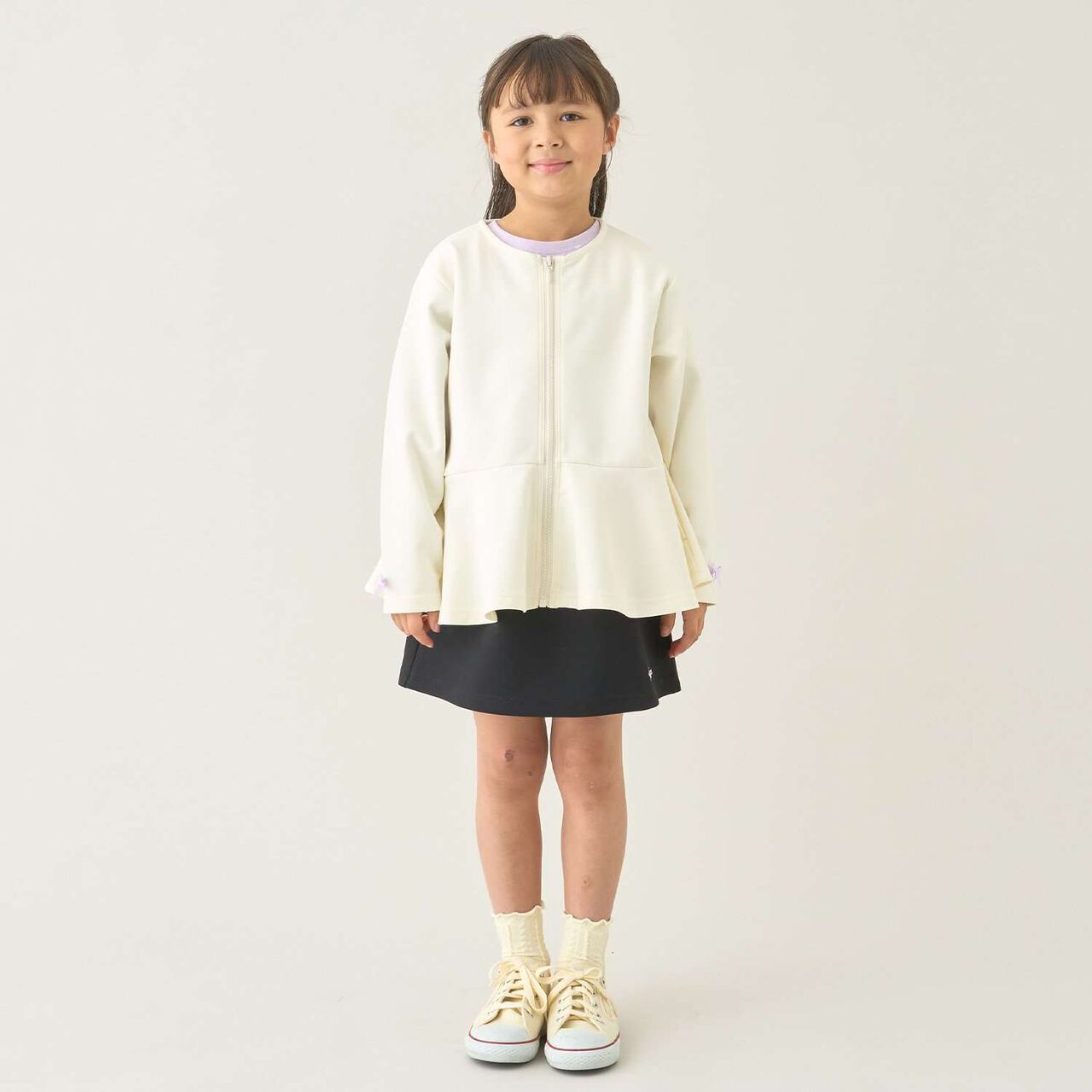 [School-Ready] Puff Sweat Skirt (with Shorts),Ivory, large image number 28