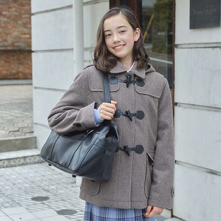 [Graduation Attire] Lightweight Quilted Lining Mid-Length Duffle Coat,Brown, medium image number 0