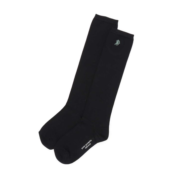 Graduation Attire One-Point Embroidery Knee-High Socks,Emerald green, medium image number 0