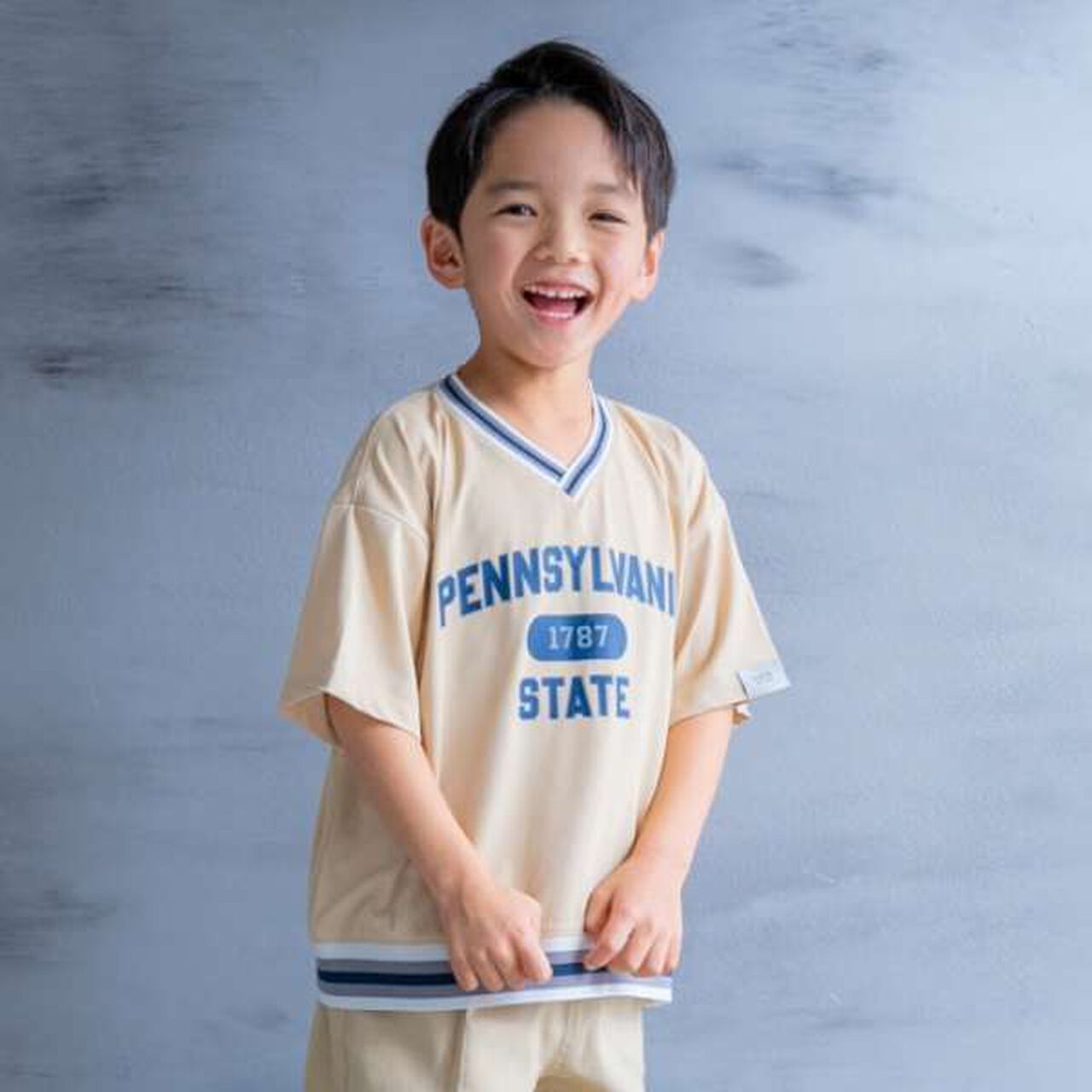 Uniform-Style Short-Sleeve Pullover,Beige, large image number 20