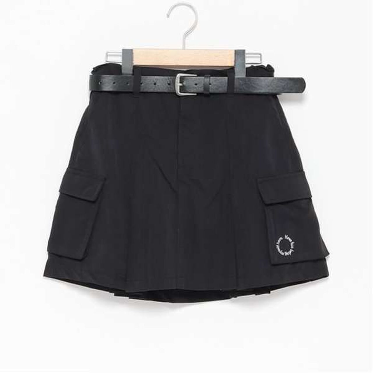 LTXC - Belted Cargo Box Skirt Shorts,Black, large image number 0