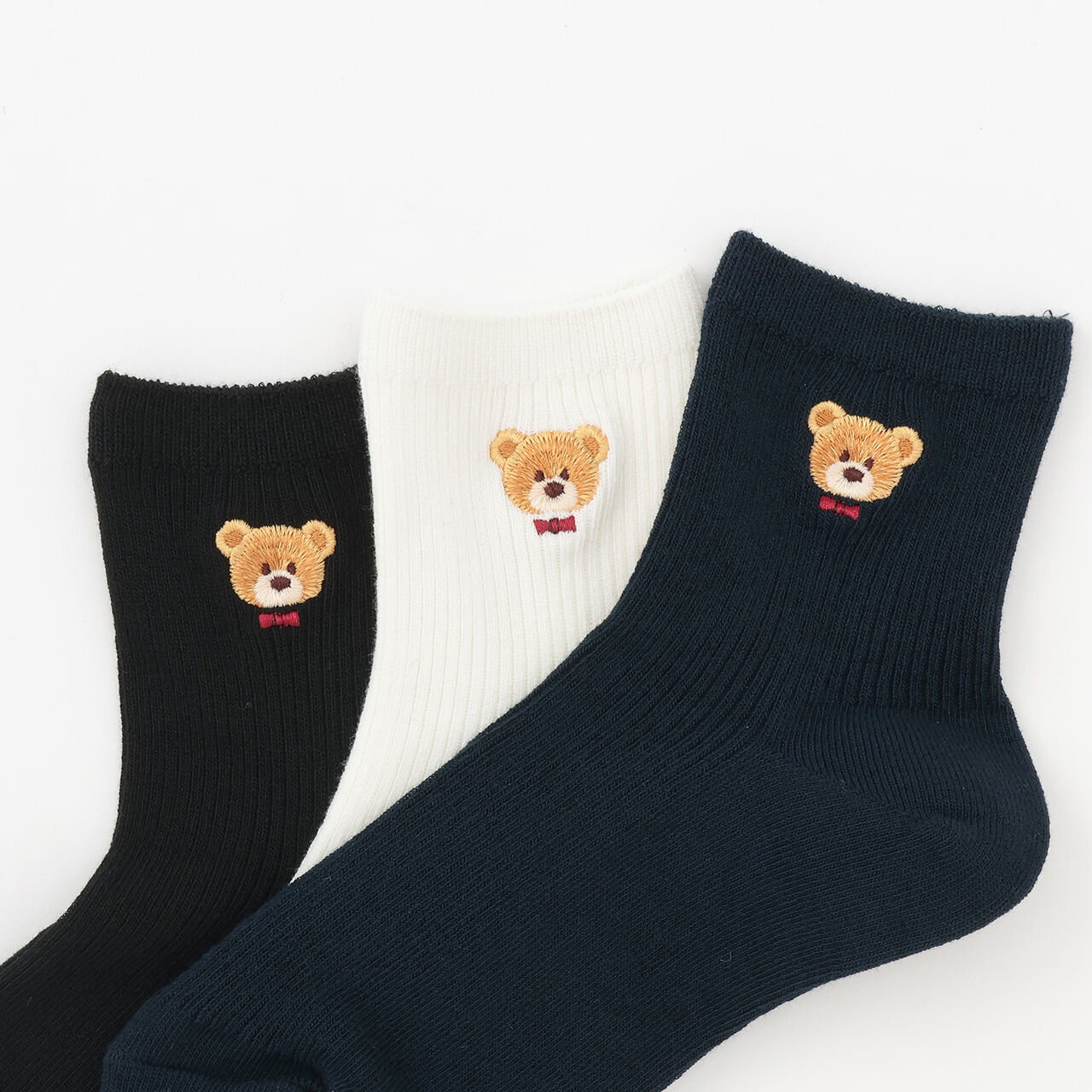 [Durable Toe] [Antibacterial Deodorant] School Socks,White, large image number 1