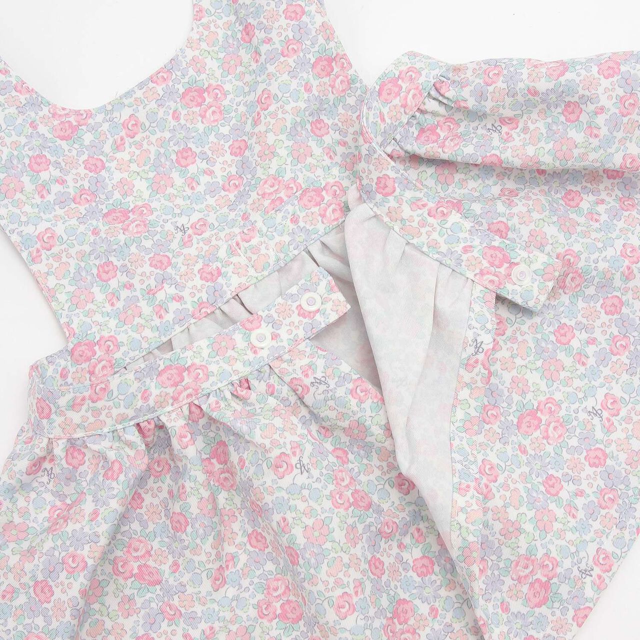 Little Flower Pattern Apron & Headband Set [Box Included],Off white, large image number 5