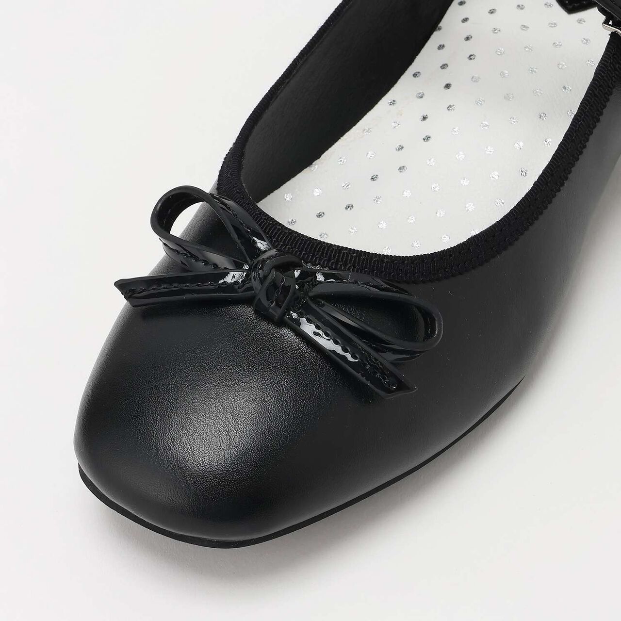 Jeweled Buckle Strap Shoes,Black, large image number 7