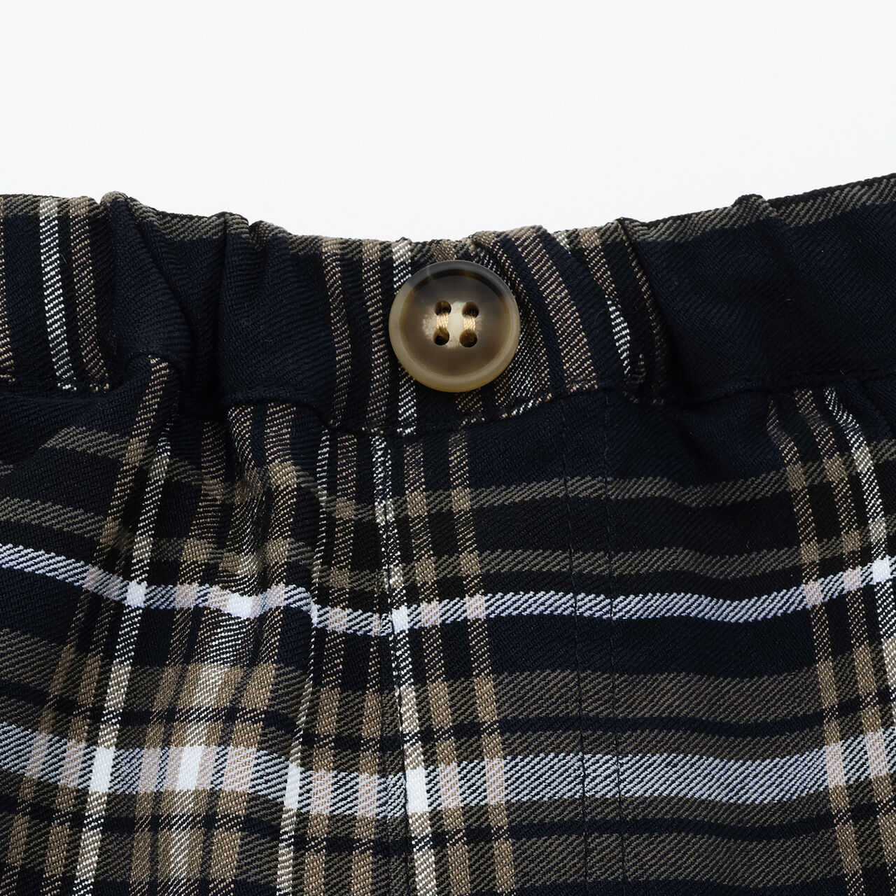 Checkered Stretch Pants,Navy, large image number 8