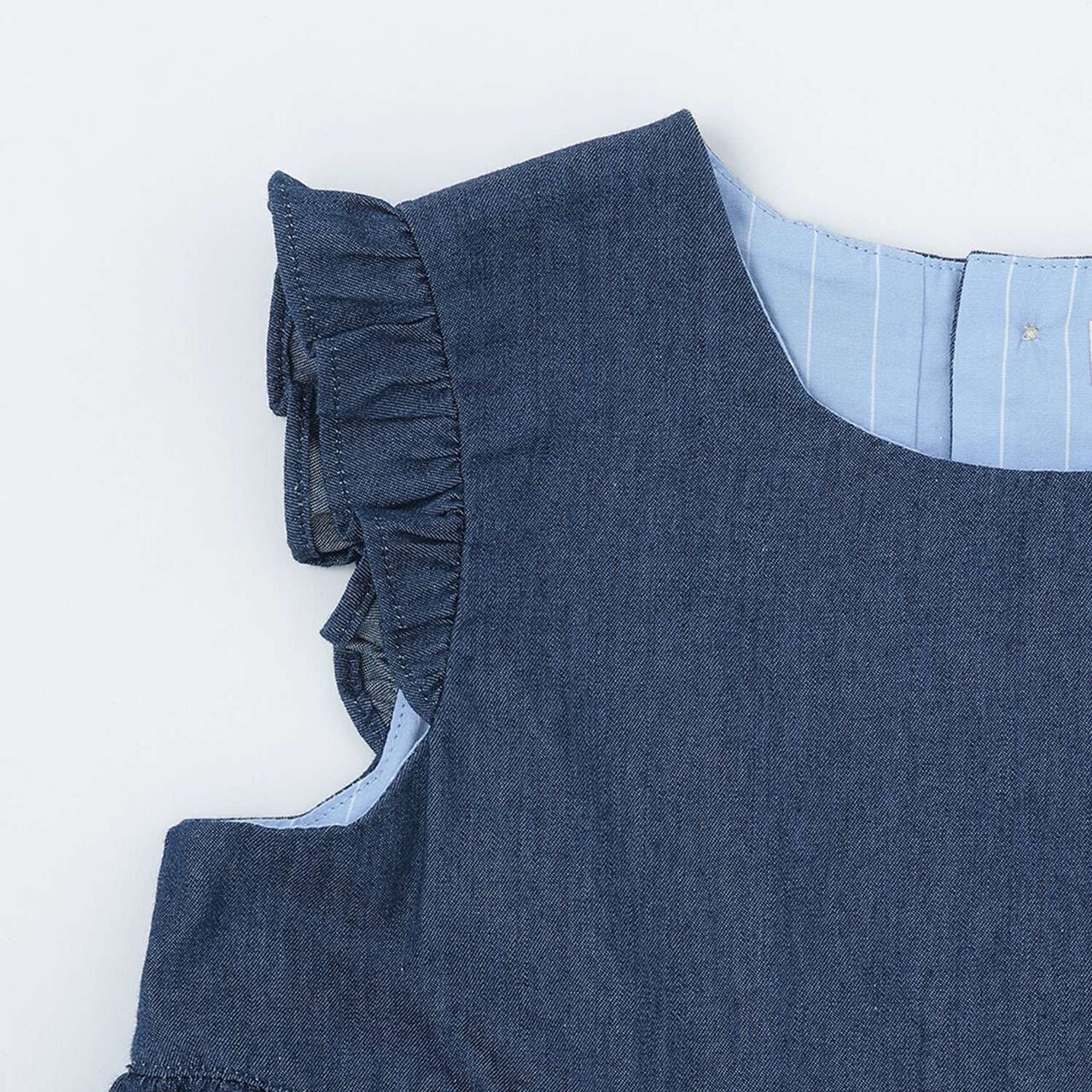 Wild Strawberry Embroidered Jumper Skirt,Navy, large image number 3