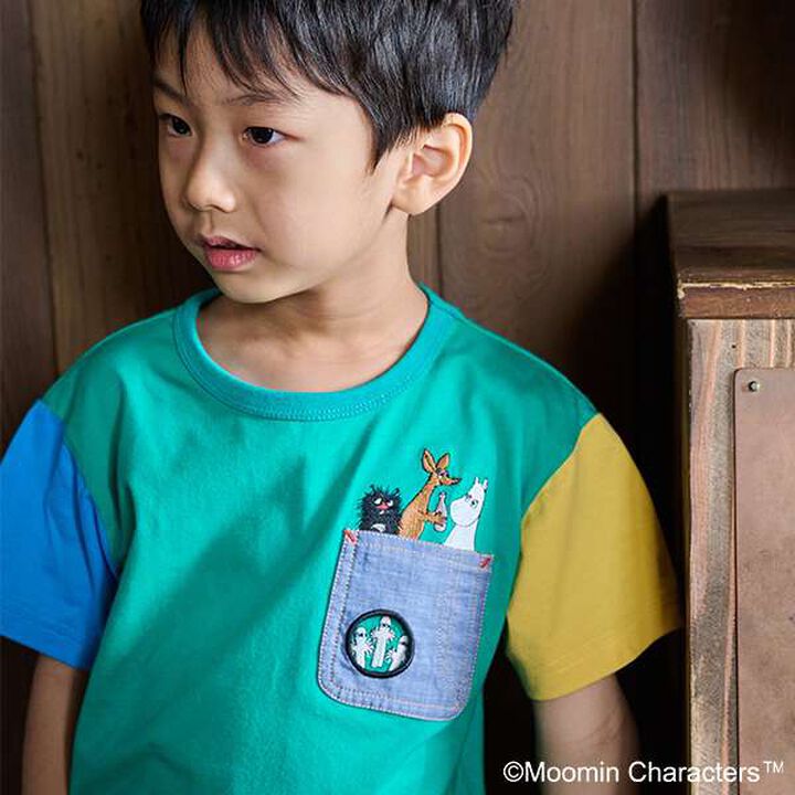 MOOMIN/Chest Pocket Short Sleeve T-Shirt,Green, medium image number 7