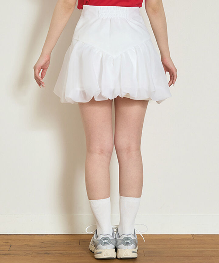 Sheer Balloon Skirt,Off white, medium image number 3