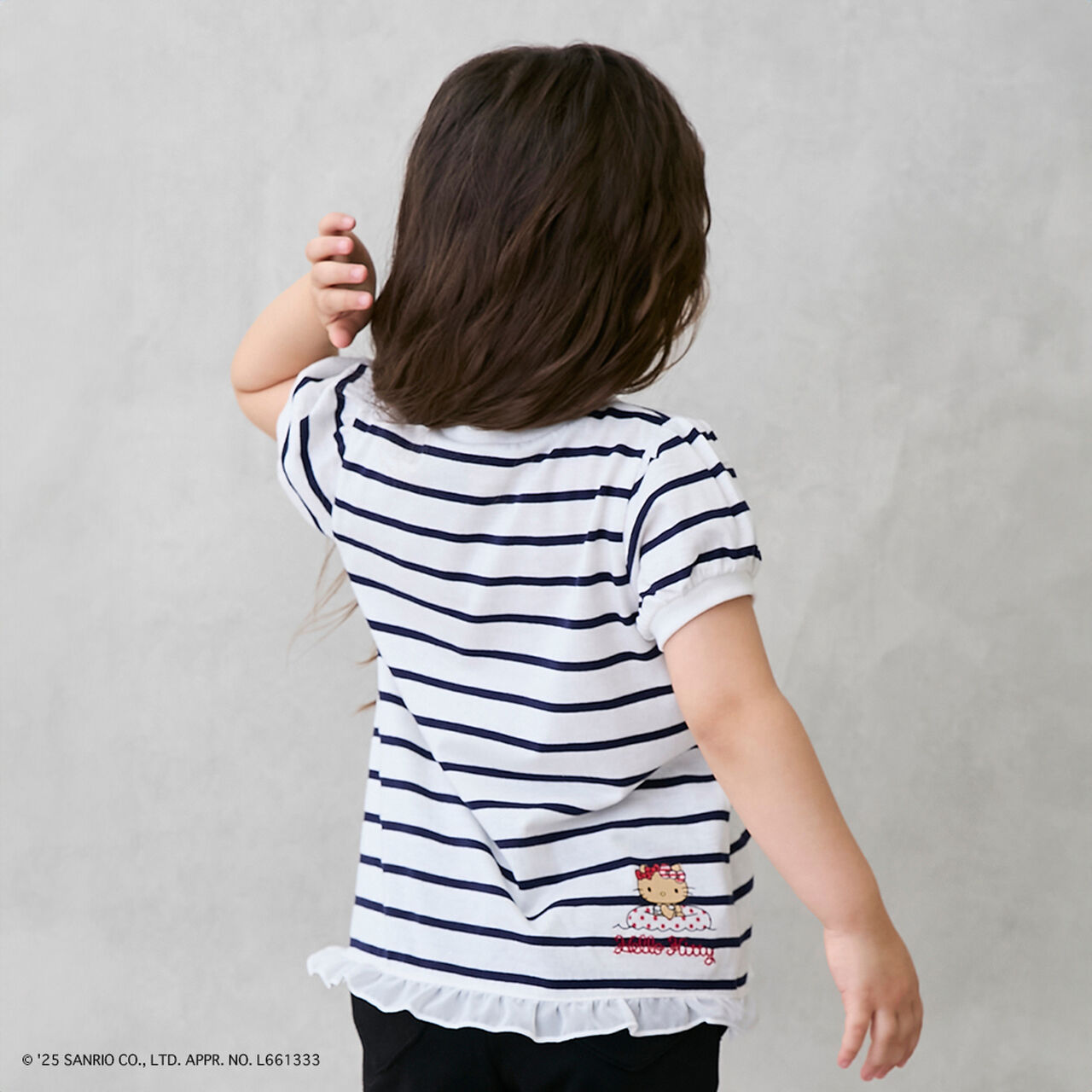 [Sanrio Characters] Ribbon Appliqué T-Shirt,Navy, large image number 1