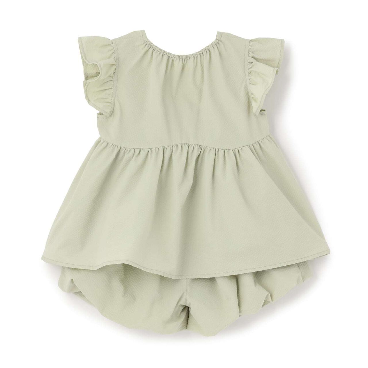 [Outfit Set] Wavy Peplum Blouse & Balloon Pants Set,Navy, large image number 6