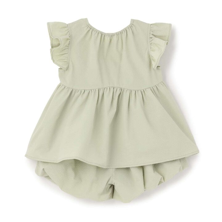 [Outfit Set] Wavy Peplum Blouse & Balloon Pants Set,Navy, medium image number 6