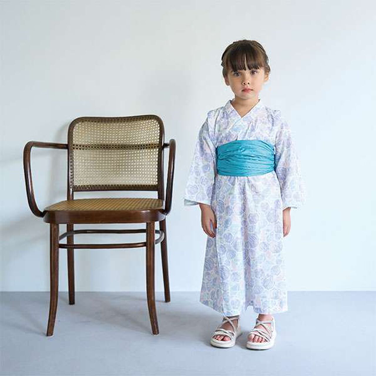 Easy-to-Wear One-Piece Yukata,Cream, large image number 6