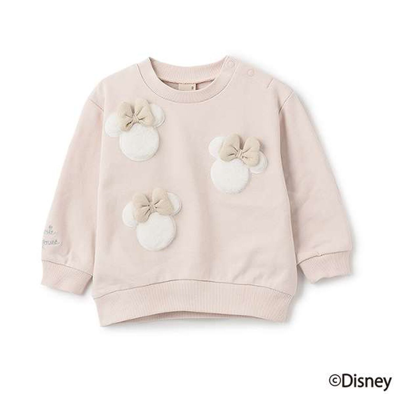 [Disney] Fur Motif Sweatshirt,Light pink, large image number 0