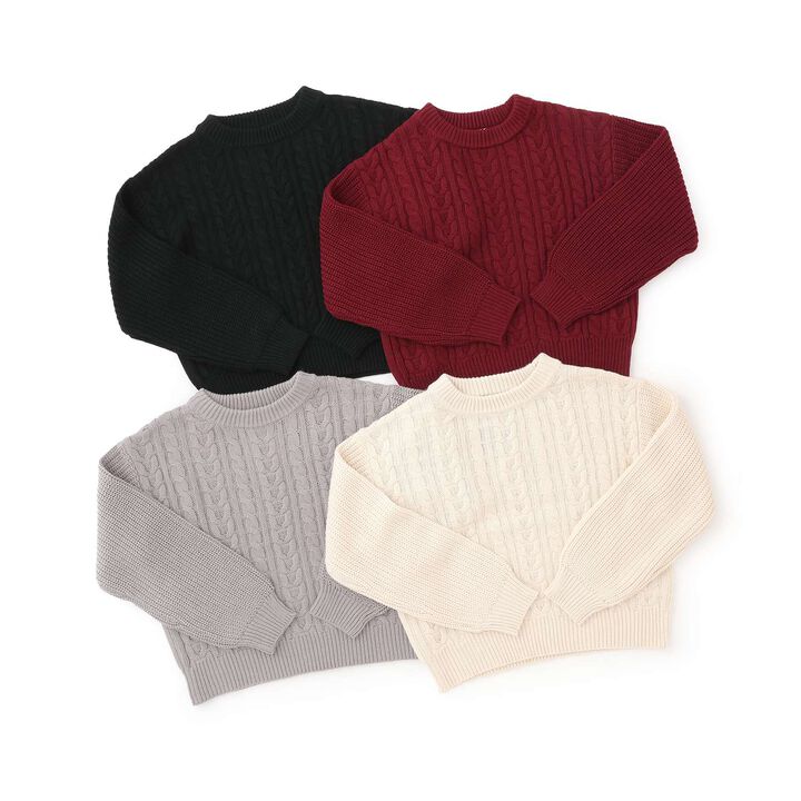 [GOOD PRICE] Cable Knit Pullover,Ivory, medium image number 5