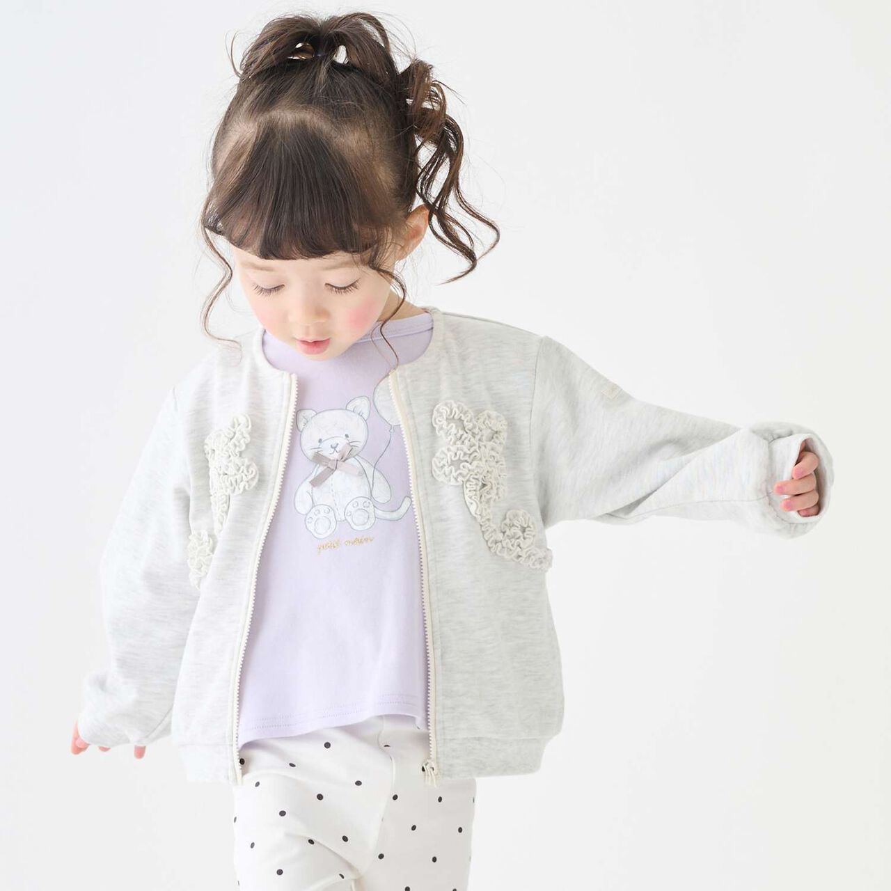 Link Anti-Stain Frill Motif Haori,Light pink, large image number 6