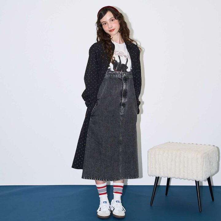 [AMI] High-Waist Jumper Skirt,Black, medium image number 2