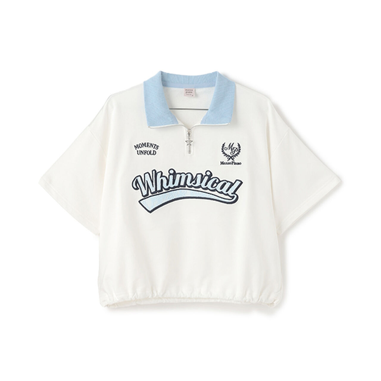 Half-Zip T-Shirt,White, large image number 2