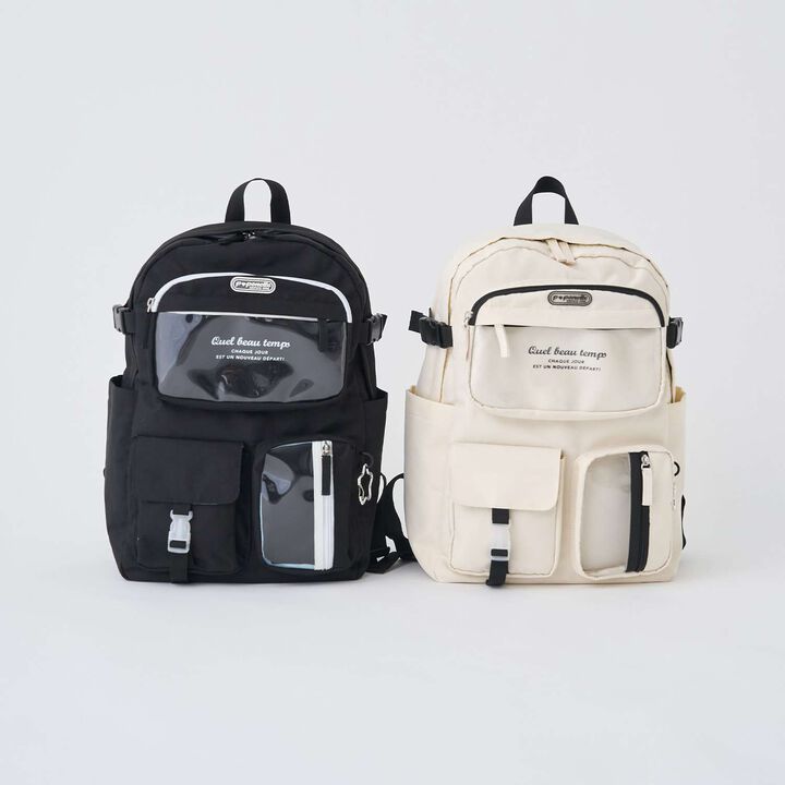 Casual Backpack with Charm,Black, medium image number 23