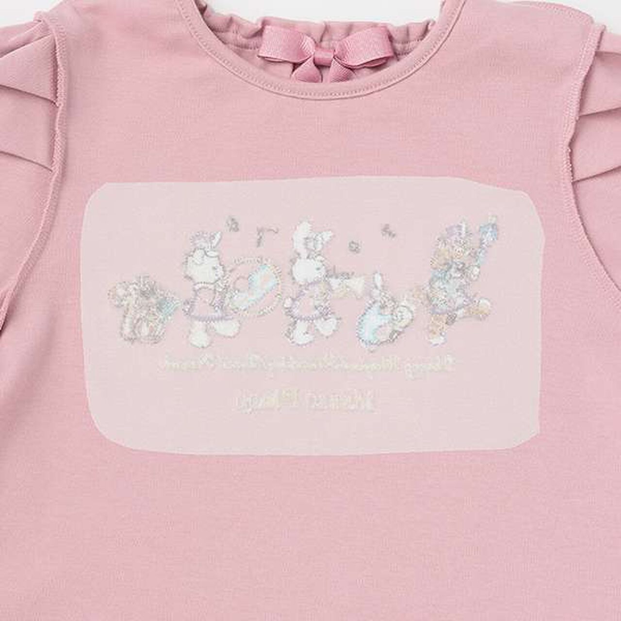 Drum Corps Appliqu&eacute; Long-Sleeve T-Shirt,Pink, large image number 4