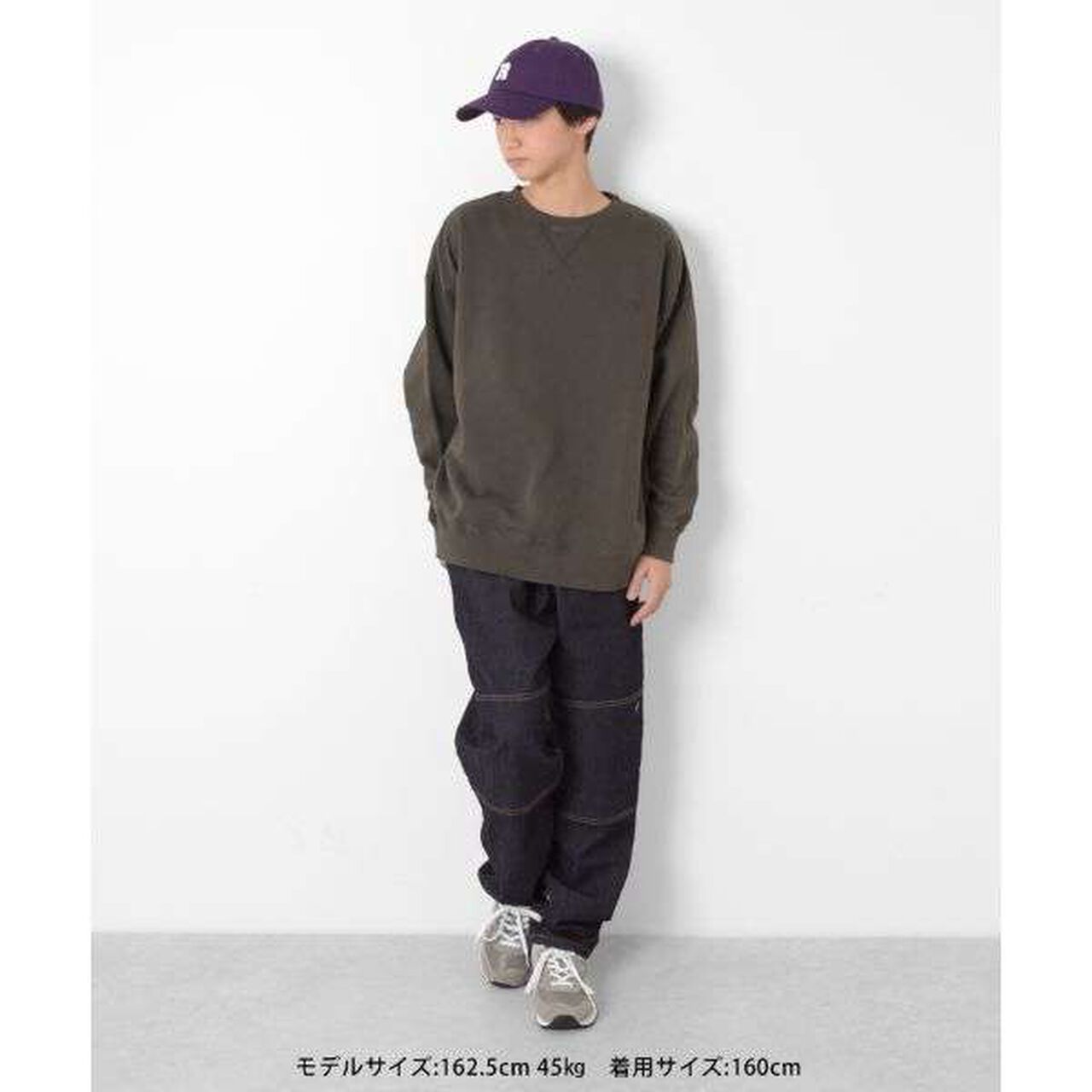 Fleece Pigment Big Sweatshirt,Deep red, large image number 18